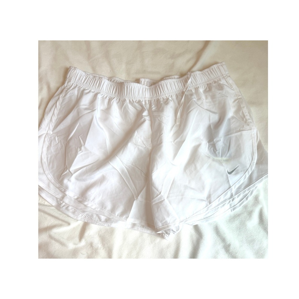 Nike Women Running Shorts White Dri-FIT Lightweight Athletic Shorts Size XL